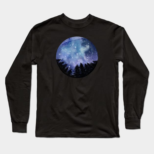 Sleep Outdoors Under The Stars Long Sleeve T-Shirt by LittleBunnySunshine